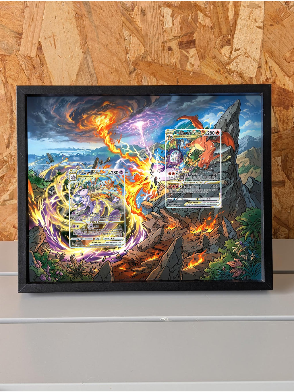 Pokemon Mewtwo GG44 (s12a 221) + Charizard SWSH 262 (s12a 212) Frame / Charizard