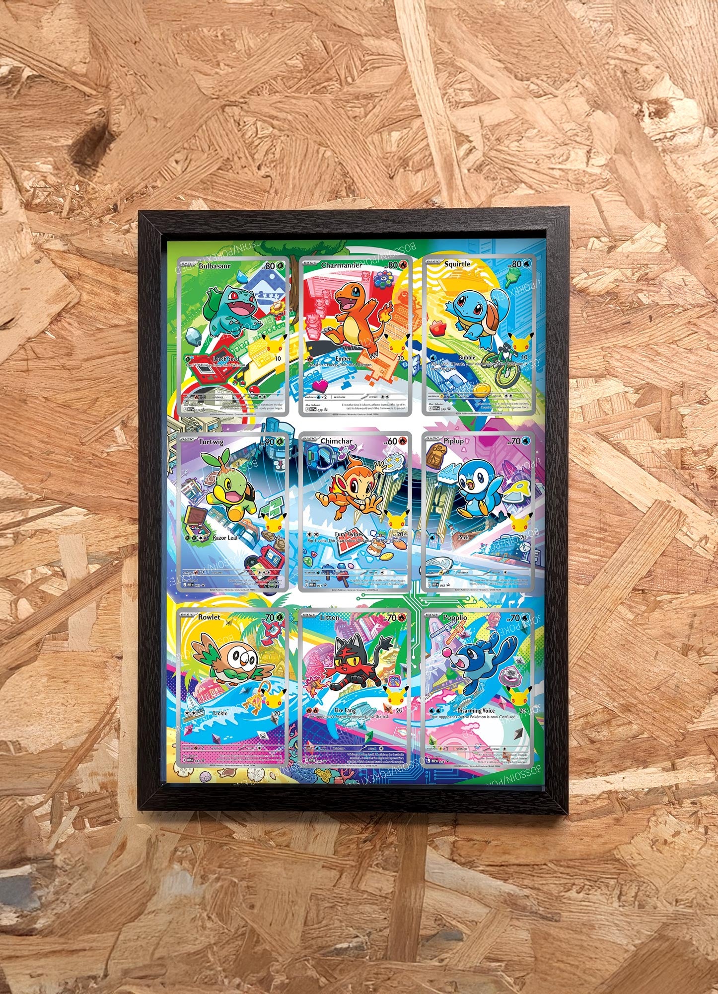Pokémon 30th Anniversary Frame – First Partner Collection Series 1 (20x30 cm)