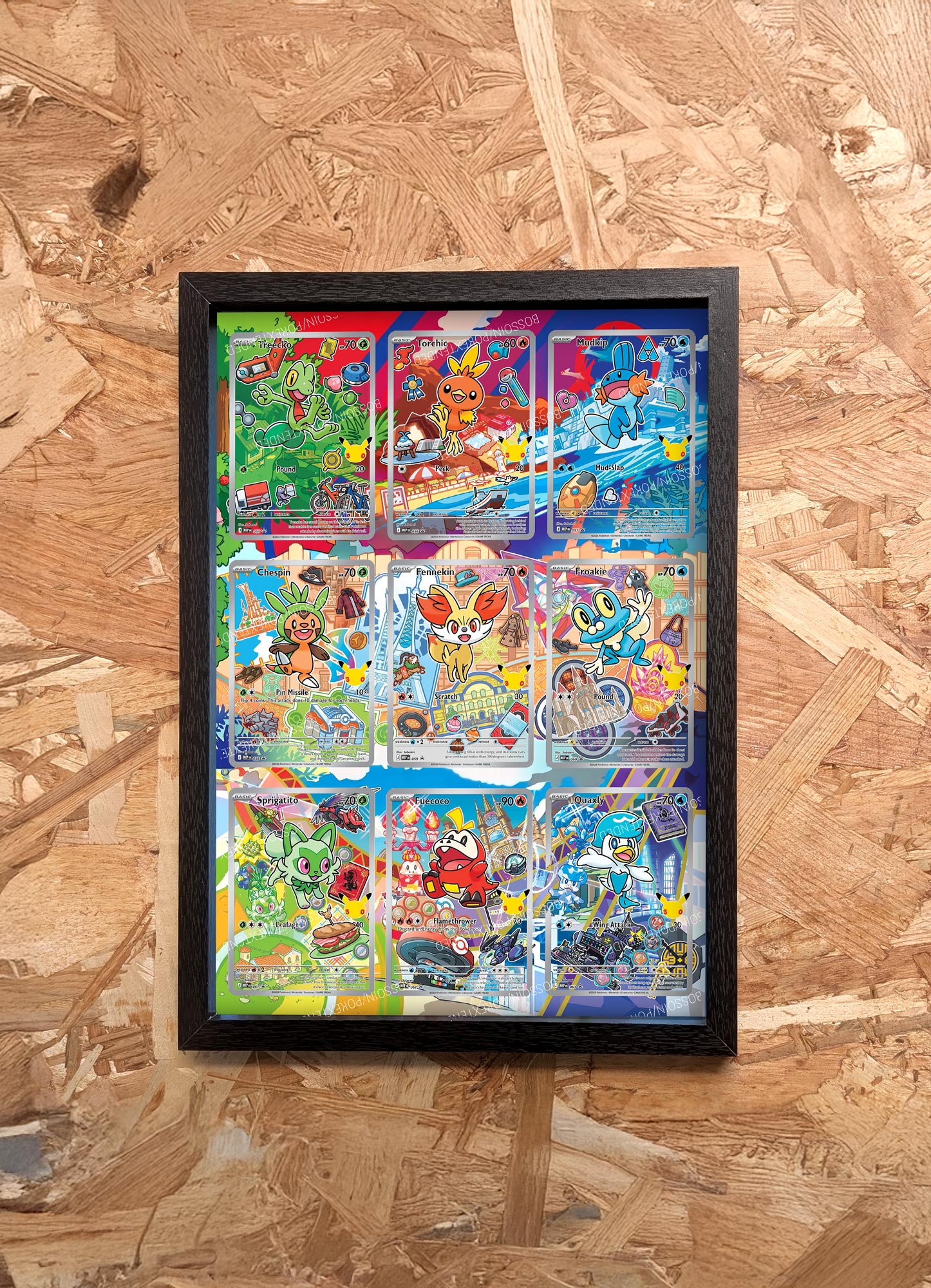 Pokémon 30th Anniversary Frame – First Partner Collection Series 1 (20x30 cm)