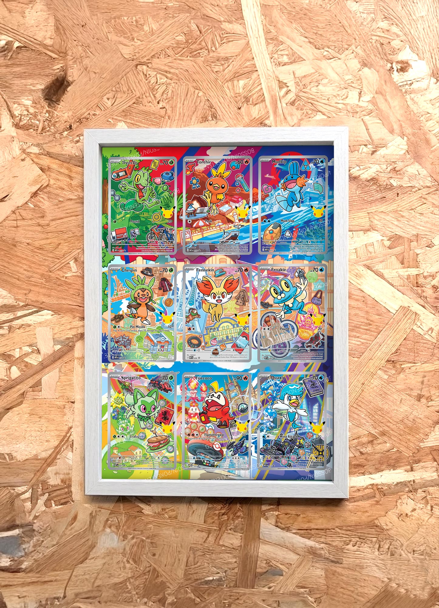 Pokémon 30th Anniversary Frame – First Partner Collection Series 1 (20x30 cm)