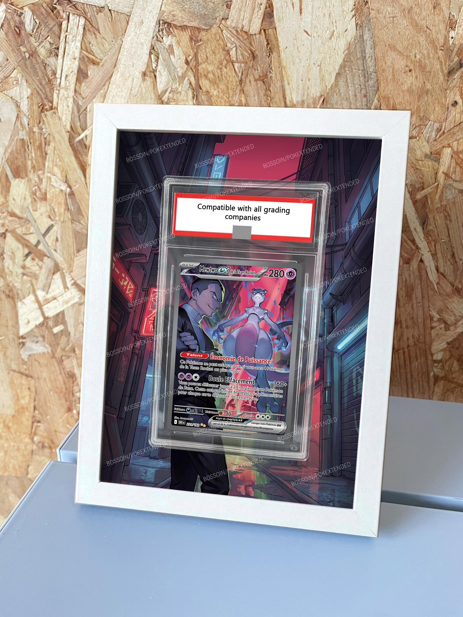 Cadre Pokemon DRI 231 / sv10 125 / Mewtwo de la Team Rocket