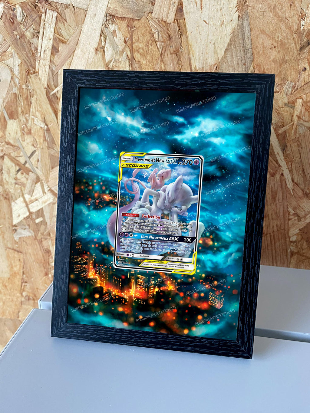 Cadre Pokemon SM191 / Mewtwo et Mew GX