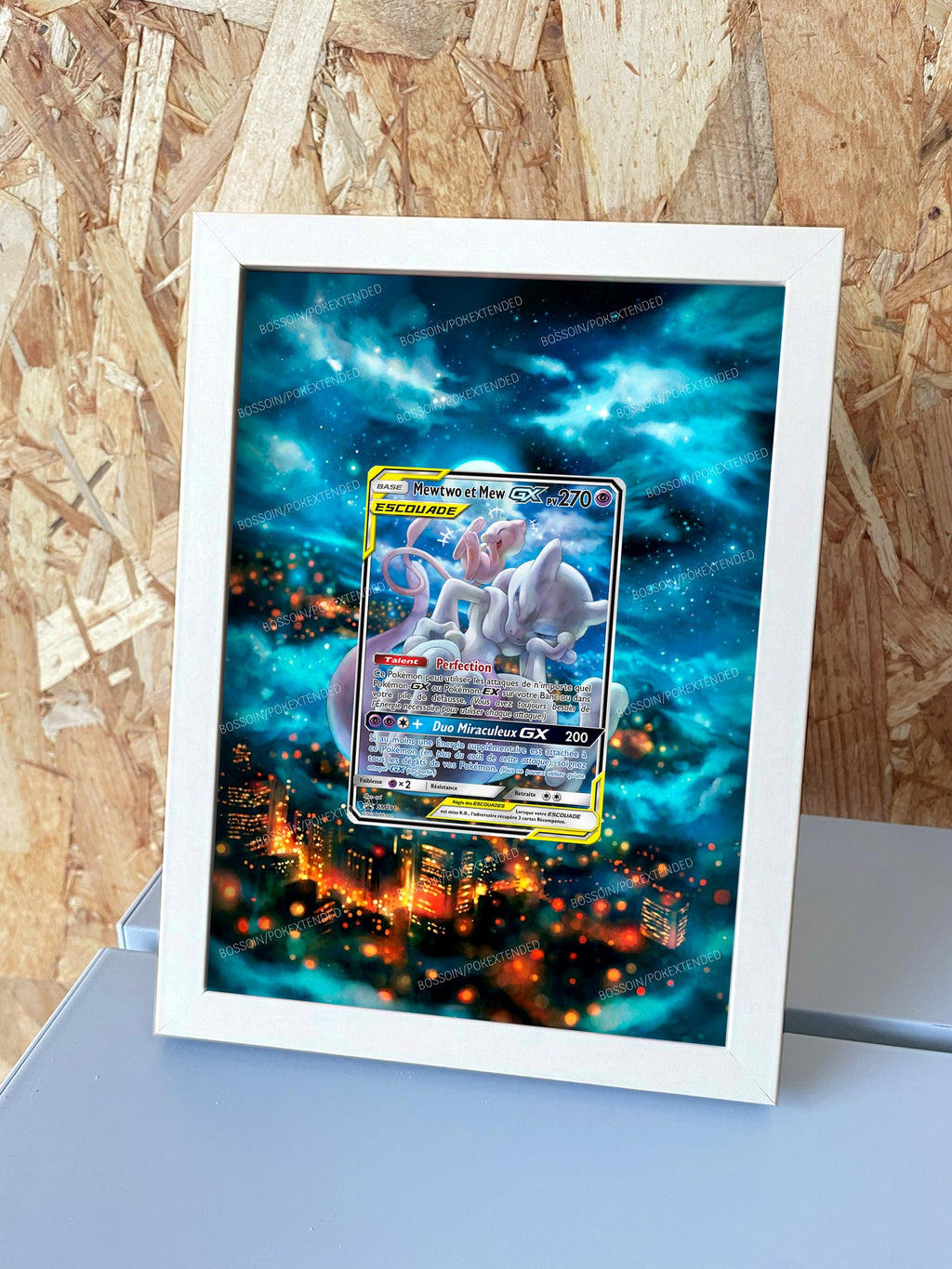 Cadre Pokemon SM191 / Mewtwo et Mew GX