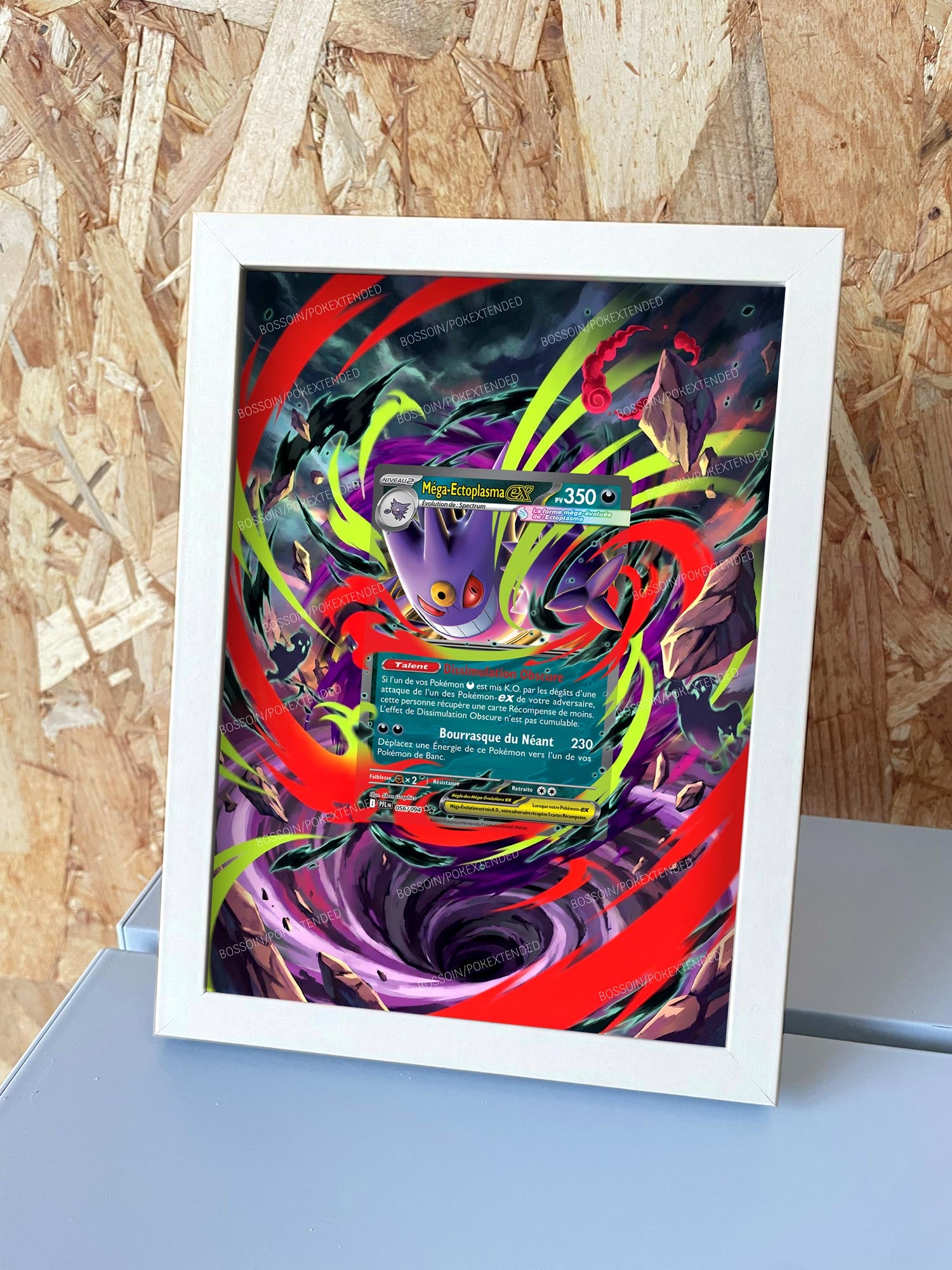 Pokemon Frame PFL 056 / Mega Ectoplasma Ex / Mega Gengar ex