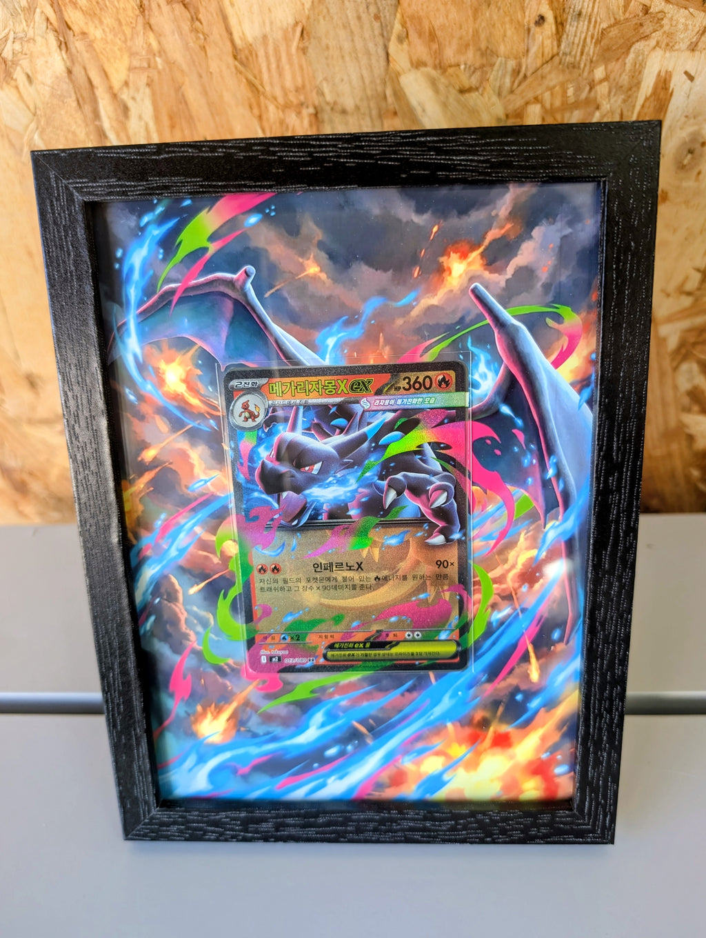Cadre Pokemon PFL 013 / m2 013 / Mega Dracaufeu X ex / Mega Charizard X ex  + Carte incluse [KR]