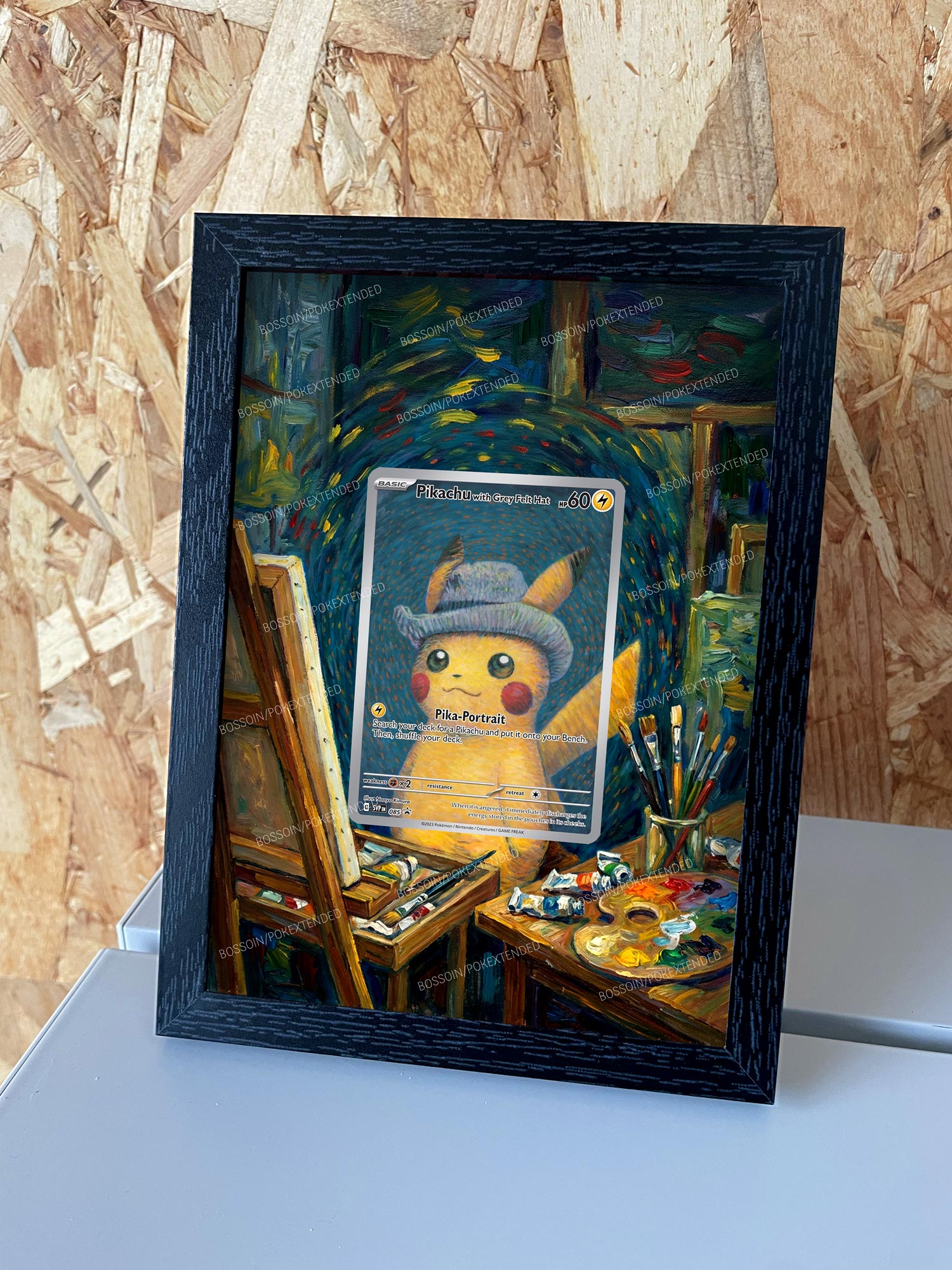 Pokémon Frame Please 085 / Pikachu with Grey Felt Hat / Van Gogh