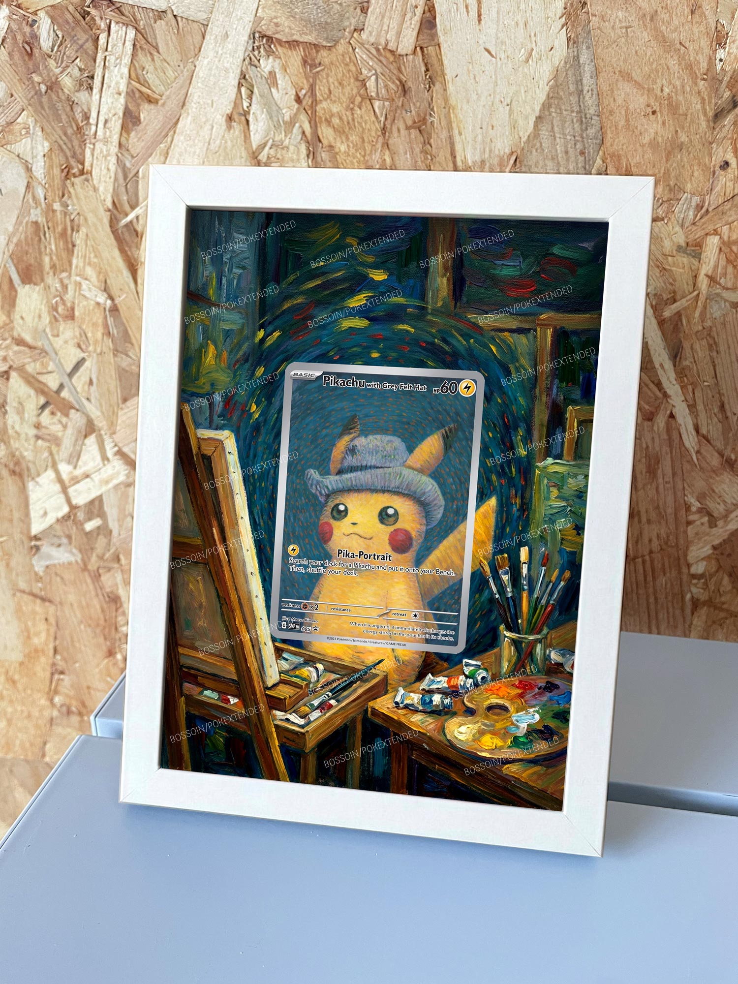 Pokémon Frame Please 085 / Pikachu with Grey Felt Hat / Van Gogh