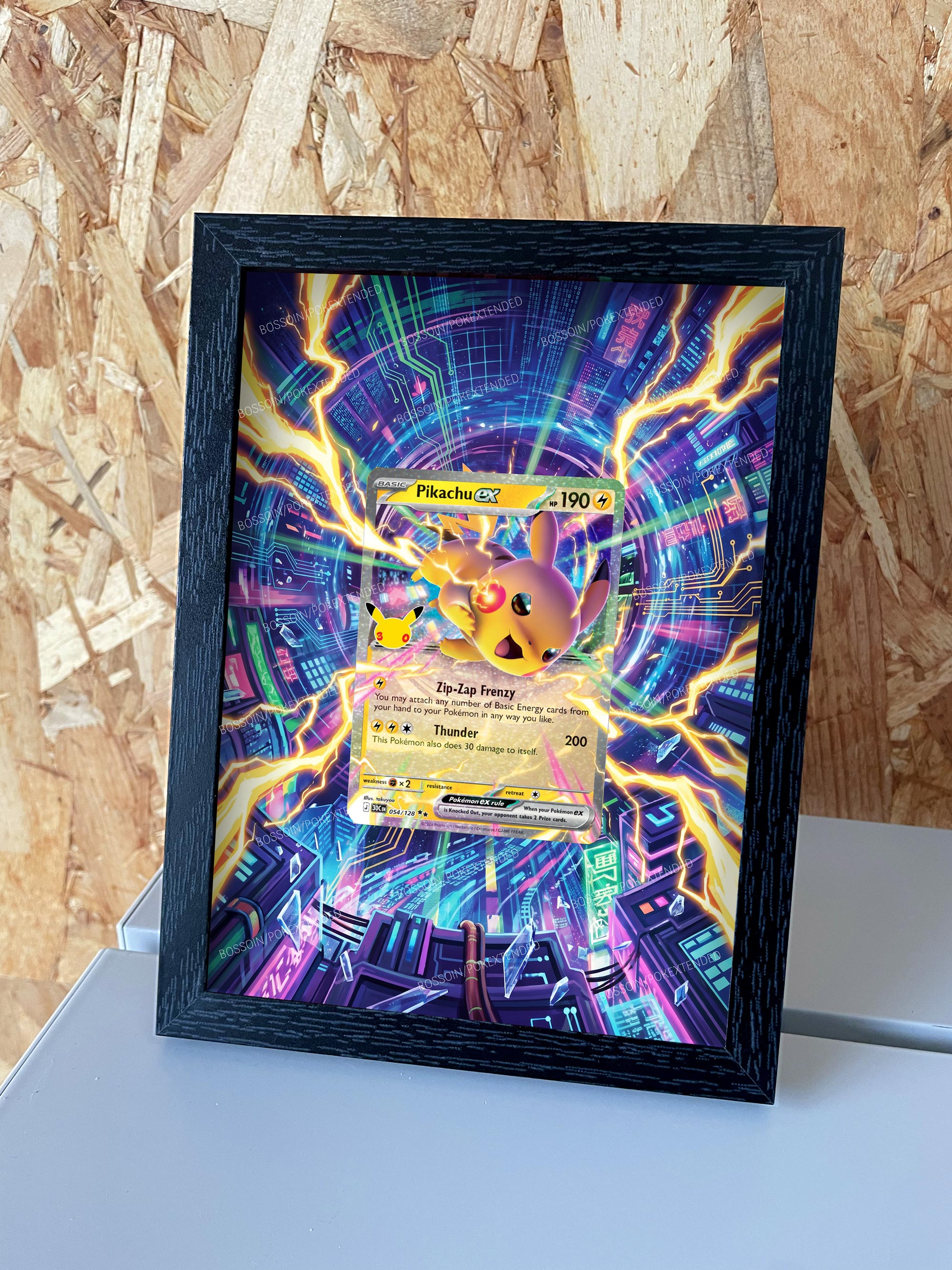 Cadre Pokémon Pikachu 054 30ans anniversaire