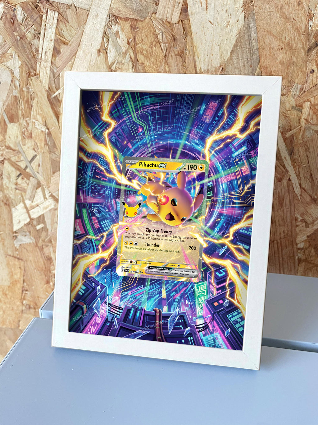 Cadre Pokémon Pikachu 054 30ans anniversaire