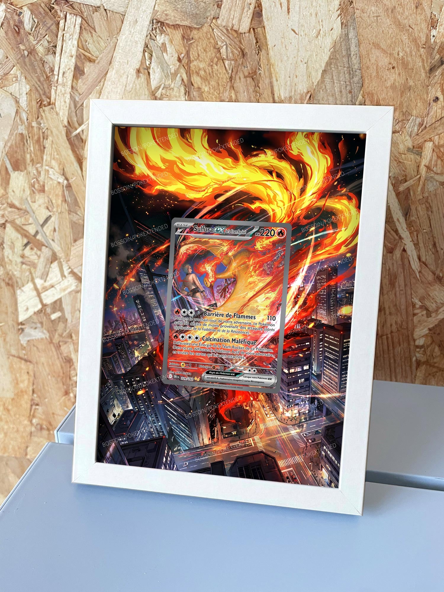 Cadre Pokemon DRI 229 / sv10 124 / Sulfura ex de la Team Rocket / Moltres