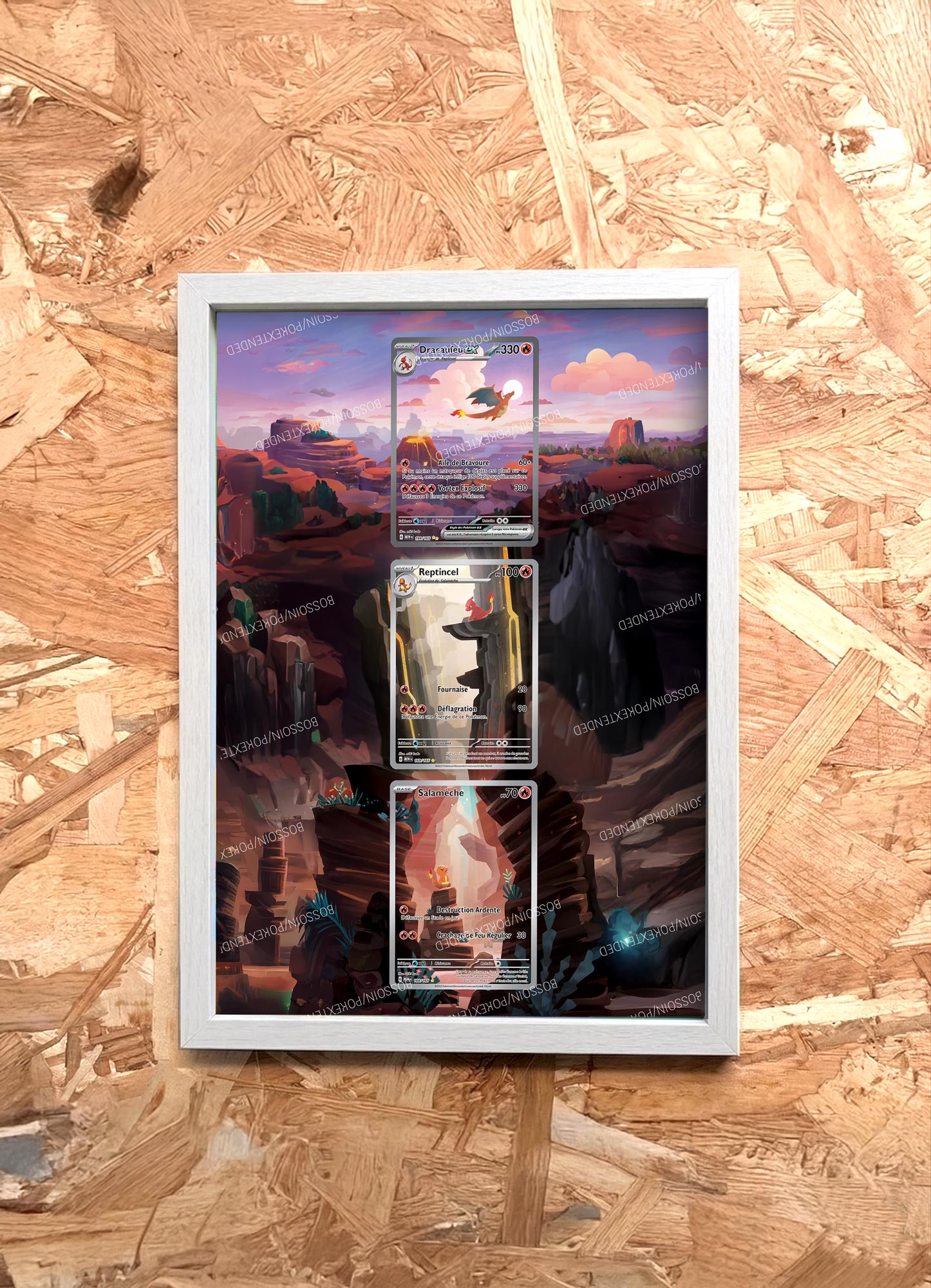 Pokemon Trio 151 Frame Charmander 168 Charmeleon 169 Charizard 199 / Charmander Charmeleon Charizard